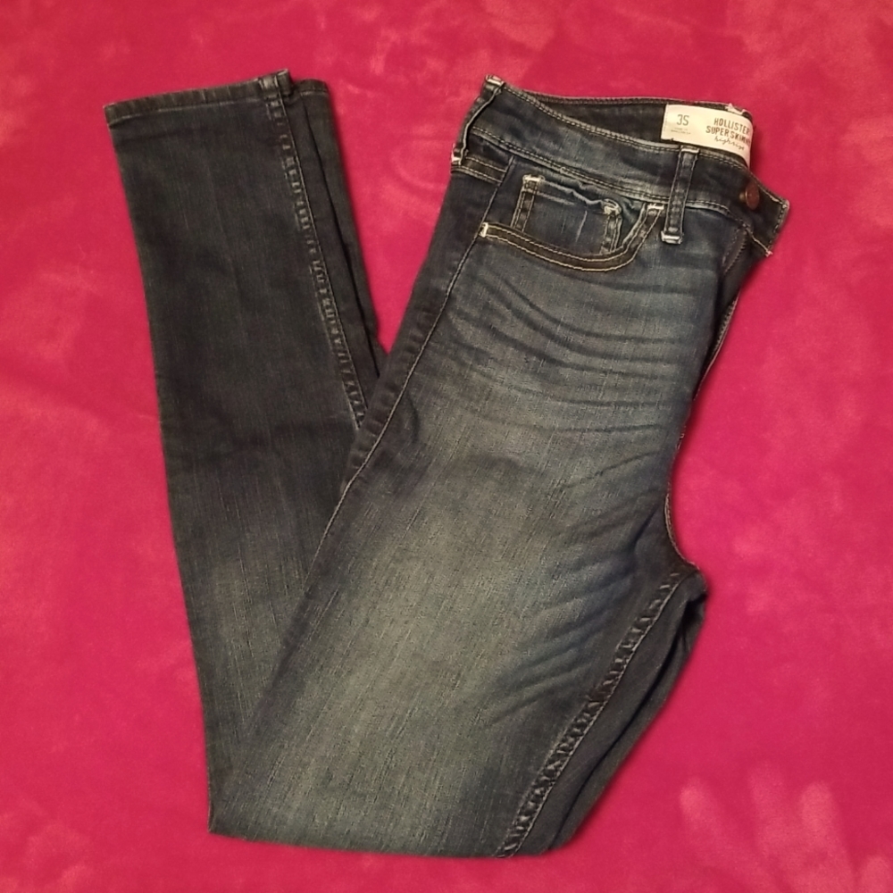 HOLLISTER SUPER SKINNY JEANS W26 L29 AWESOME CONDITION, DENIM BLUE